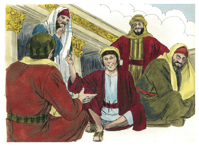 jesus teaches in temple
